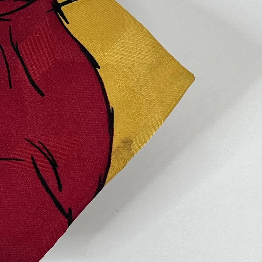 Disney Winnie The Pooh Neck Tie Black Blue Orange Eeyore Tigger On Necktie
